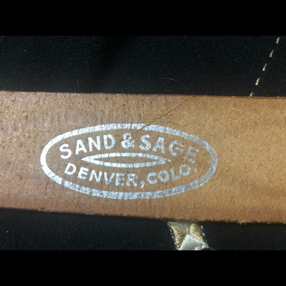 Vintage Western cowhide leather belt 30 - Picture 4 of 6